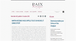 Desktop Screenshot of paixliturgique.fr